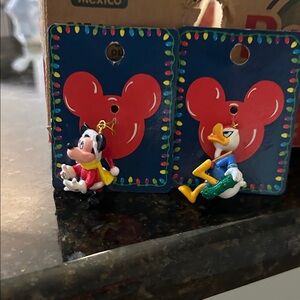 Disney Mickey and Donald Figurine Set - Red, Blue, Yellow